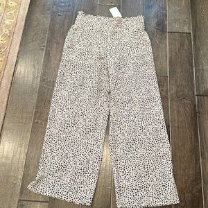 Sanctuary high rise animal print wide leg pant.